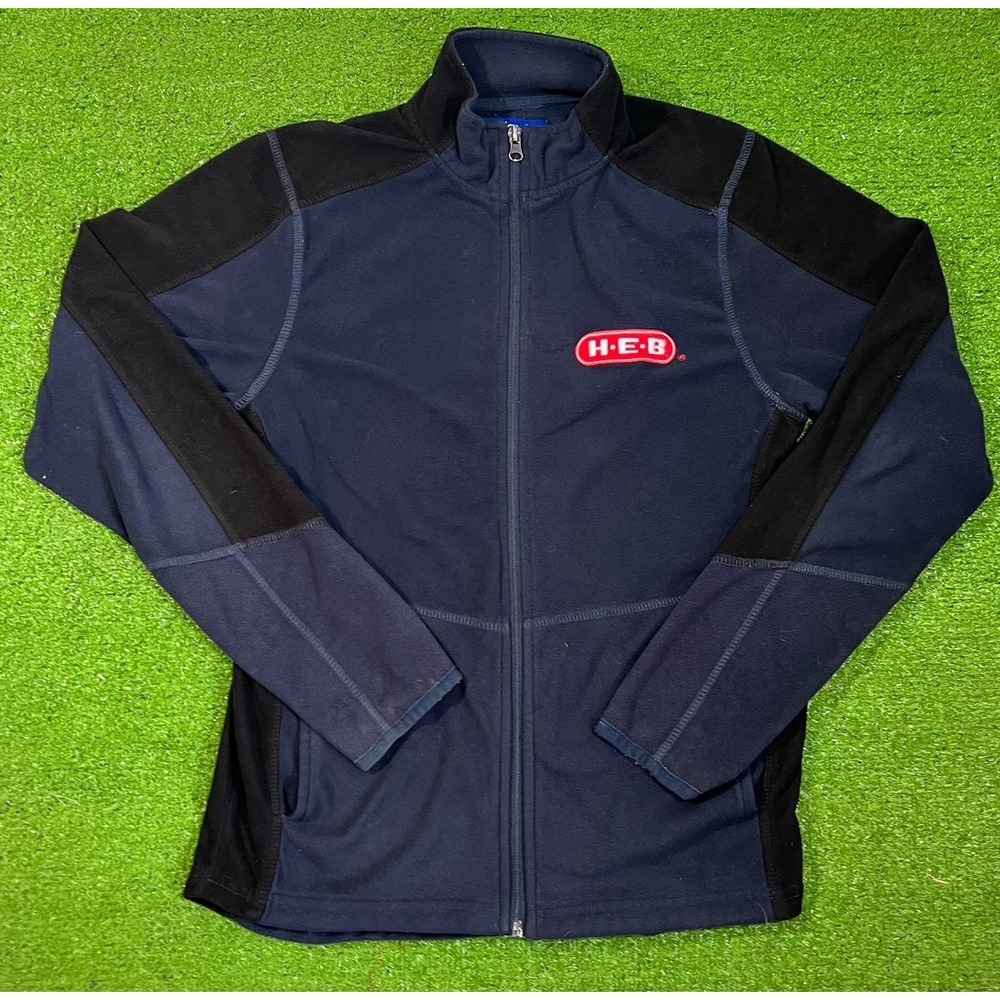 HEB Employee Fleece Jacket Womens XS Worker‎ Employee Texas Grocery Blue Black